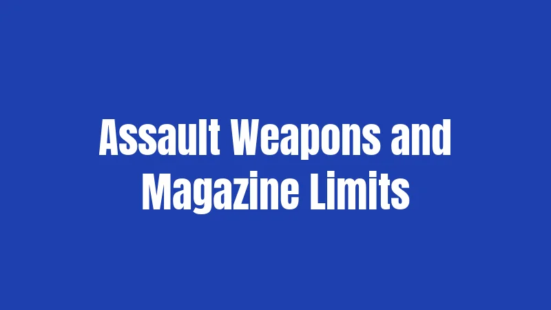 Assault Weapons and Magazine Limits