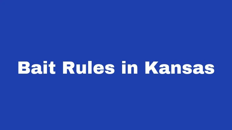 Fishing Laws in Kansas (2026): Rules Every Angler Must Know 5 Bait Rules in Kansas