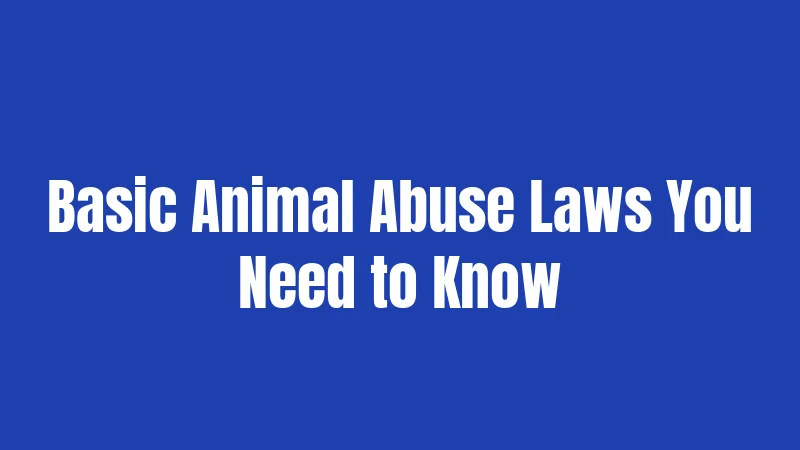 Basic Animal Abuse Laws You Need to Know