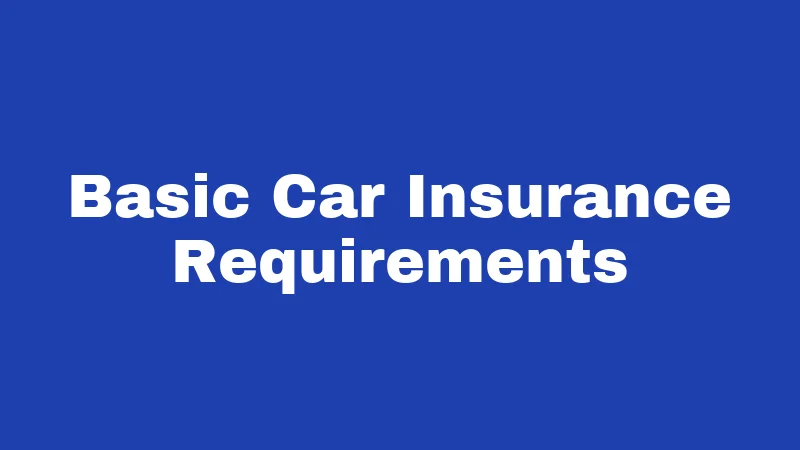 Basic Car Insurance Requirements
