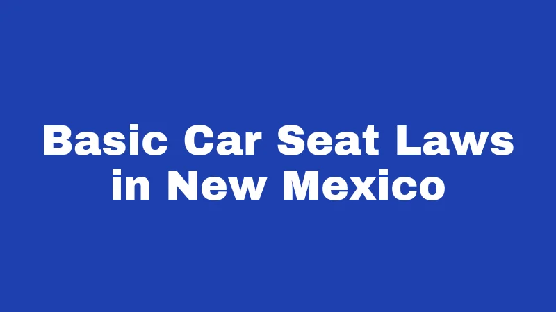 Basic Car Seat Laws in New Mexico
