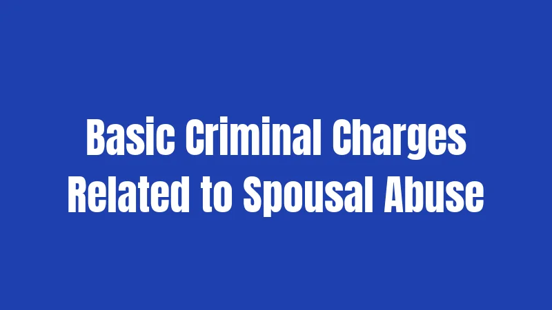 Basic Criminal Charges Related to Spousal Abuse