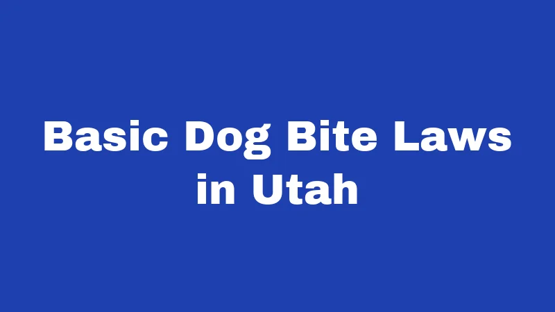 Basic Dog Bite Laws in Utah