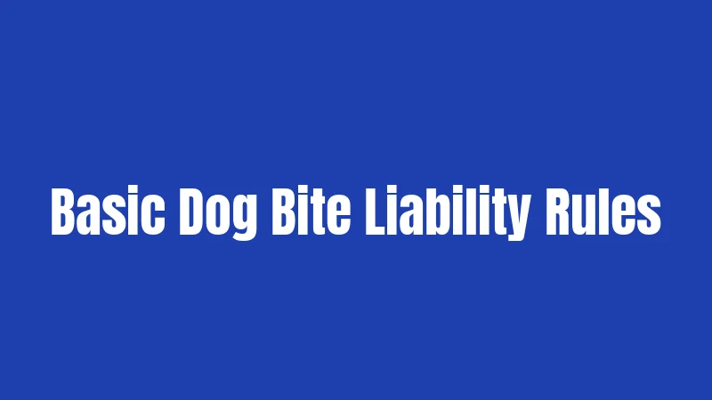 Basic Dog Bite Liability Rules