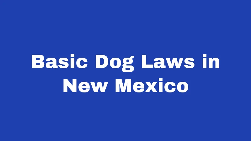 Basic Dog Laws in New Mexico