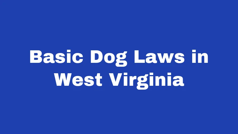 Dog Laws in West Virginia (2026): What Every Owner Should Know Before Trouble Starts 1 Basic Dog Laws in West Virginia