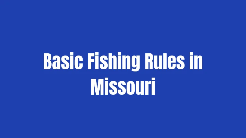 Basic Fishing Rules in Missouri