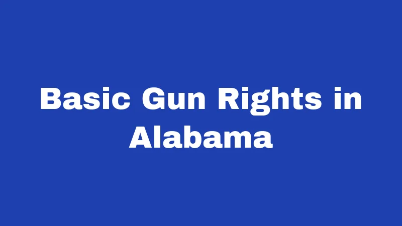 Basic Gun Rights in Alabama