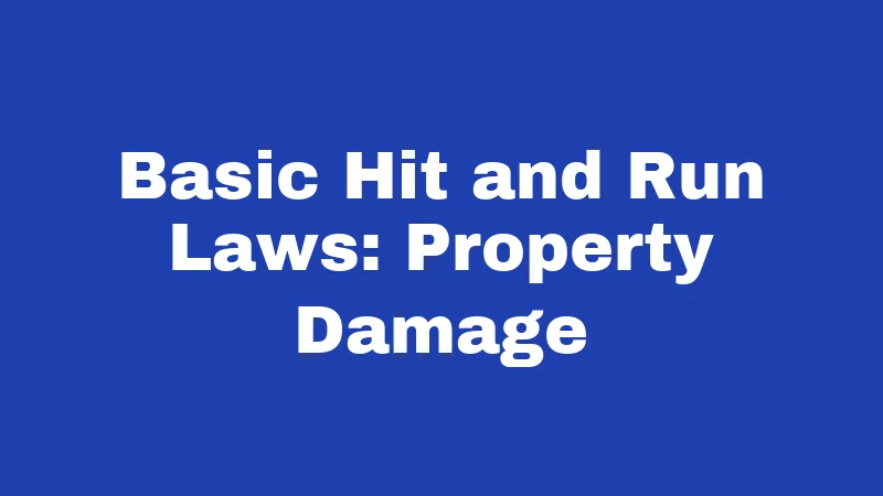 Hit and Run Laws in Oklahoma (2026): Penalties That May Shock You 2 Basic Hit and Run Laws: Property Damage