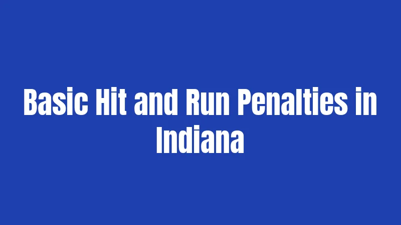 Basic Hit and Run Penalties in Indiana