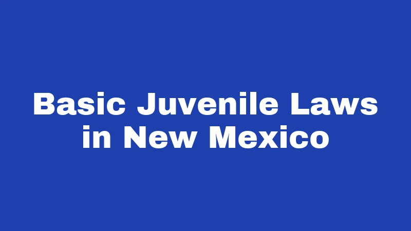 Juvenile Laws in New Mexico (2026): The Rules Every Family Should Know 1 Basic Juvenile Laws in New Mexico