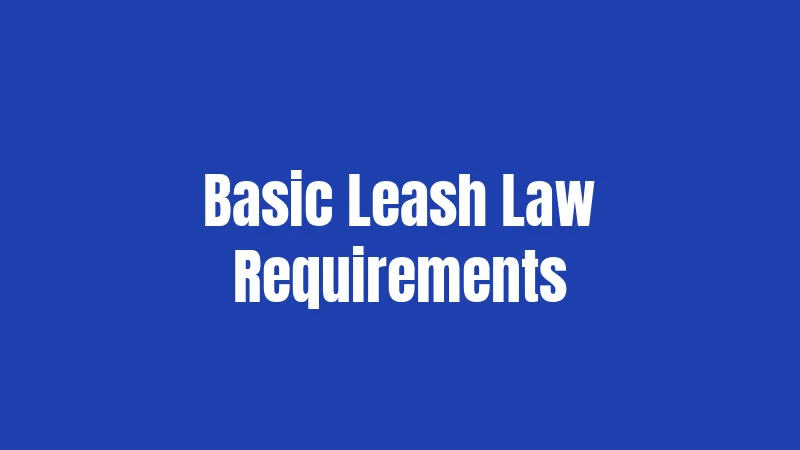 Basic Leash Law Requirements