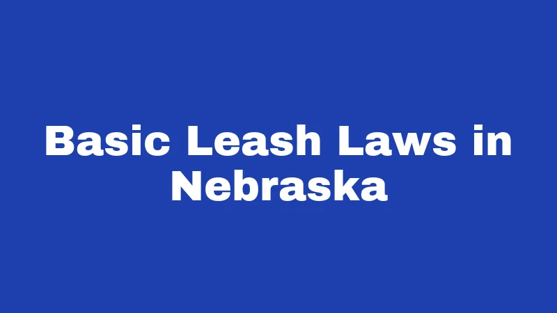 Leash Laws in Nebraska (2026): Why "No Statewide Rule" Doesn't Mean No Rules 1 Basic Leash Laws in Nebraska
