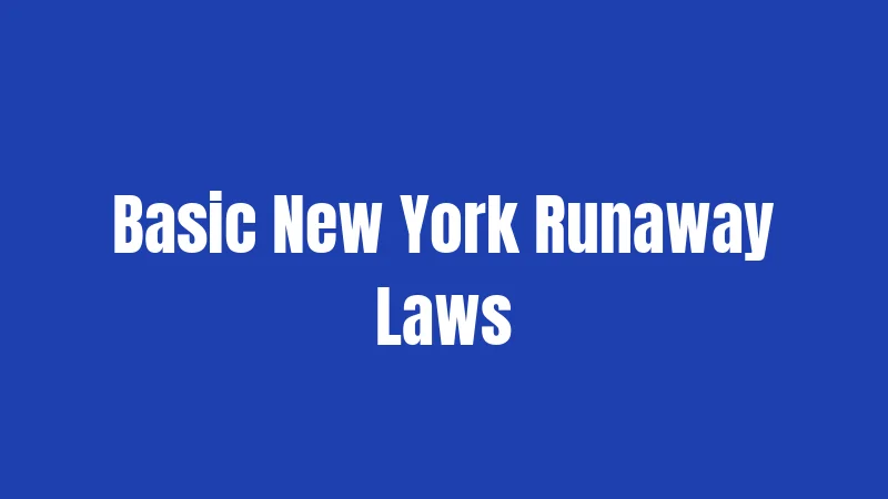 Basic New York Runaway Laws