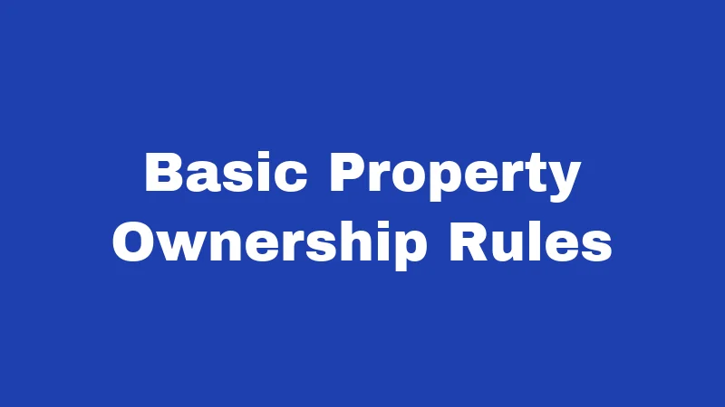 Property Laws in West Virginia (2026): Land, Rent, and Squatter Rights 1 Basic Property Ownership Rules
