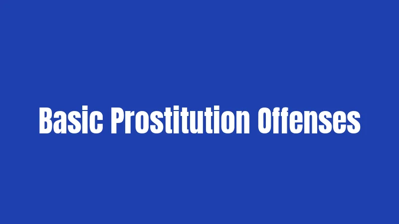 Basic Prostitution Offenses
