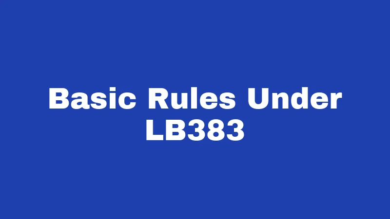 Basic Rules Under LB383