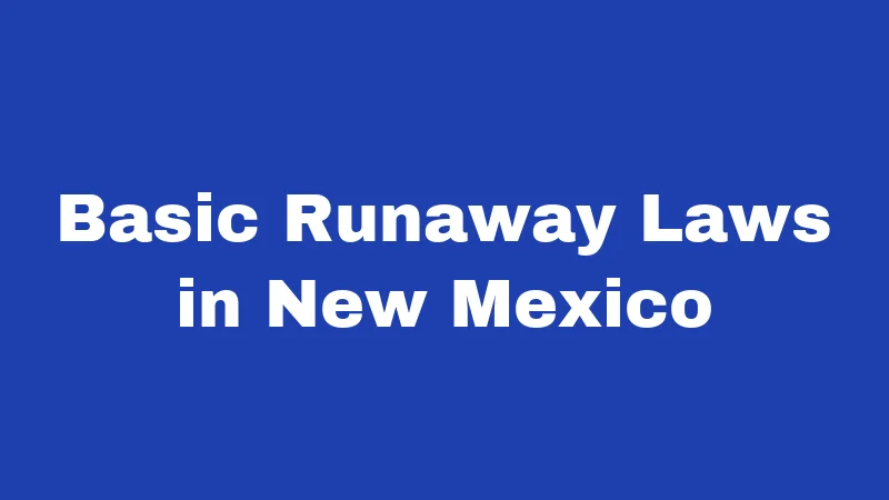 Runaway Laws in New Mexico (2026): The Six-Hour Rule Explained 1 Basic Runaway Laws in New Mexico