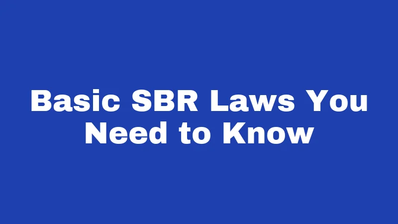 Basic SBR Laws You Need to Know