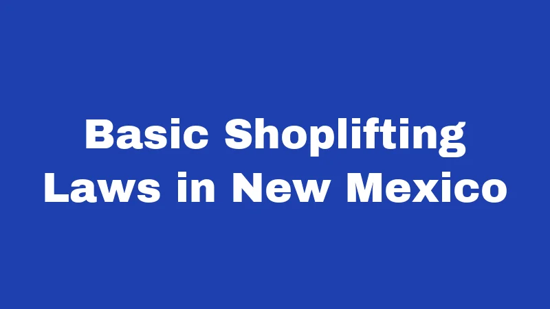 Shoplifting Laws in New Mexico (2026): Fines, Felonies, and Fair Warnings 1 Basic Shoplifting Laws in New Mexico