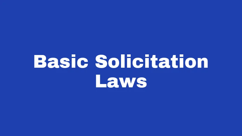Basic Solicitation Laws