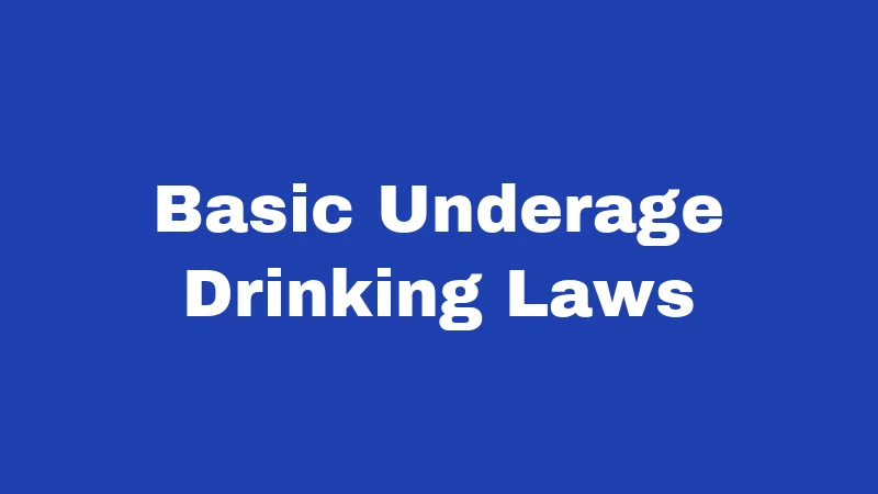 Basic Underage Drinking Laws