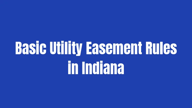 Basic Utility Easement Rules in Indiana