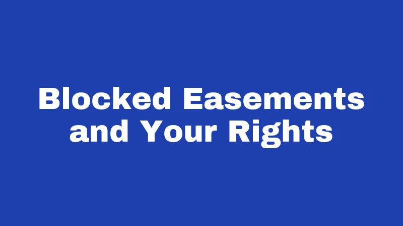 Blocked Easements and Your Rights