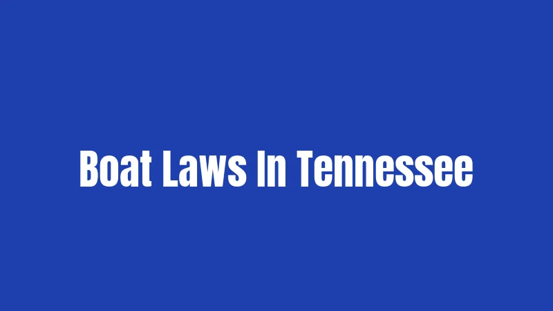 Boat Laws In Tennessee