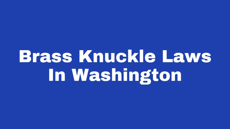 Brass Knuckle Laws in Washington (2026): Illegal Before You Even Leave the Store 328 Brass Knuckle Laws In Washington