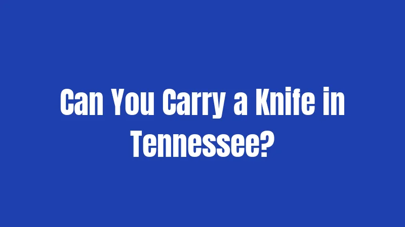 Can You Carry a Knife in Tennessee?