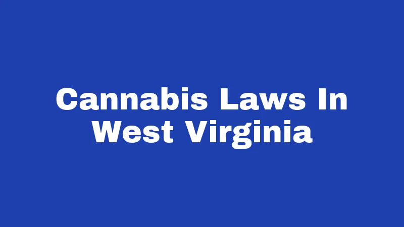 Cannabis Laws In West Virginia