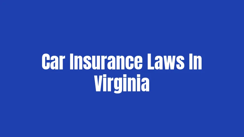 Car Insurance Laws In Virginia