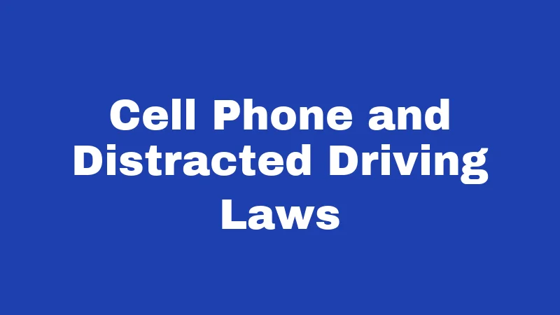 Cell Phone and Distracted Driving Laws