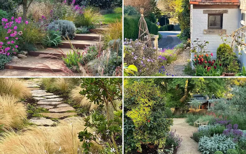 cheap diy garden path ideas featured