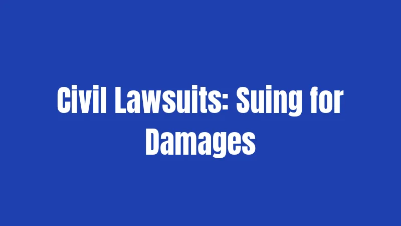 Civil Lawsuits: Suing for Damages