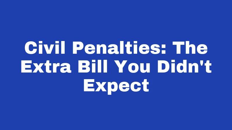 Civil Penalties: The Extra Bill You Didn't Expect