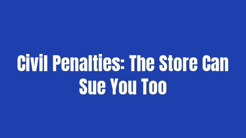 Civil Penalties: The Store Can Sue You Too