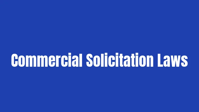 Commercial Solicitation Laws