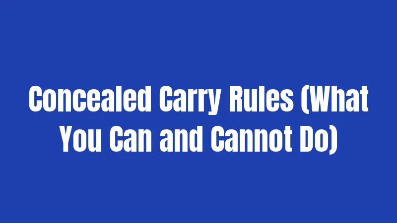 New York Gun Laws in 2026: Everything You Need to Know Right Now 2 Concealed Carry Rules (What You Can and Cannot Do)
