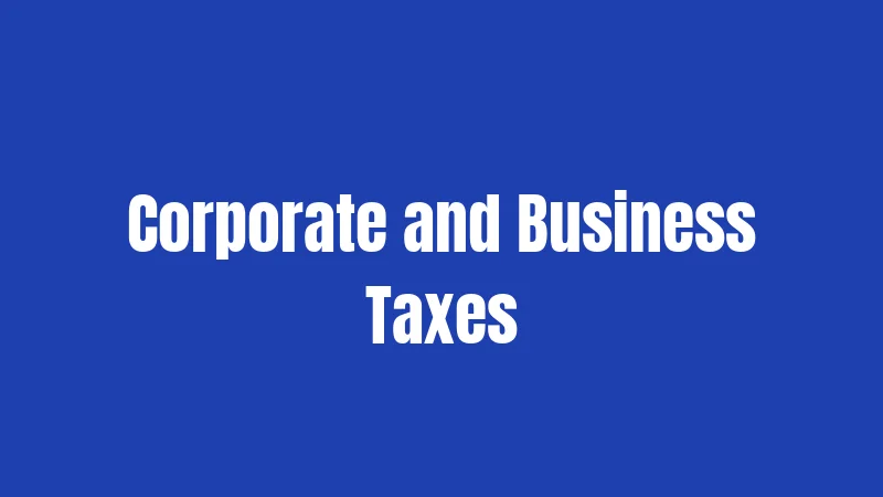 Corporate and Business Taxes