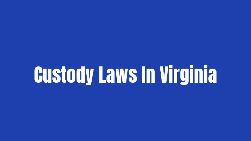 Custody Laws In Virginia