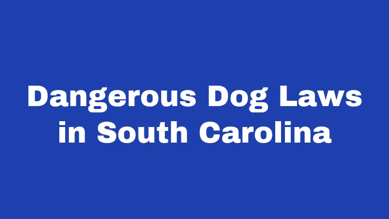 Dog Bite Laws in South Carolina (2026): Your Rights After an Attack 3 Dangerous Dog Laws in South Carolina
