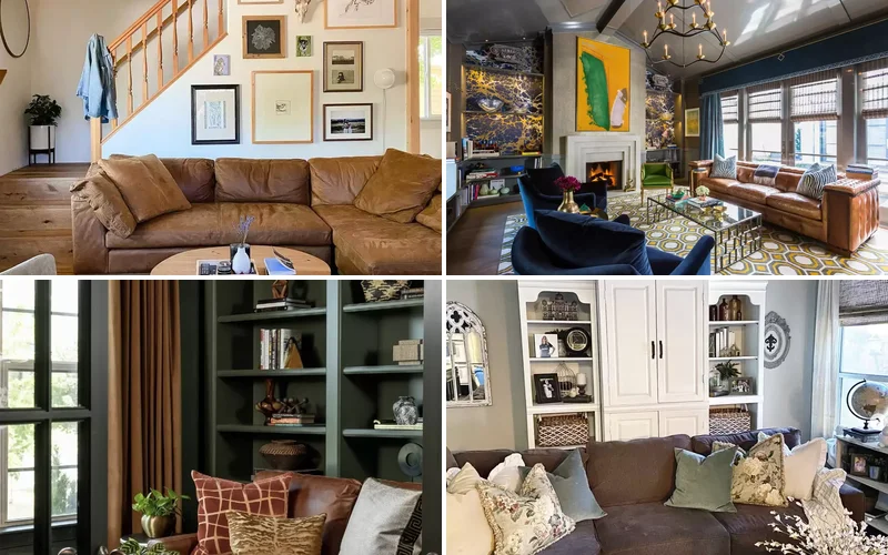 30 Stunning Dark Brown Sofa Living Room Ideas You’ll Love