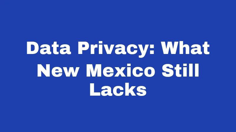 Invasion of Privacy Laws in New Mexico (2026): The Rules Nobody Explains 4 Data Privacy: What New Mexico Still Lacks