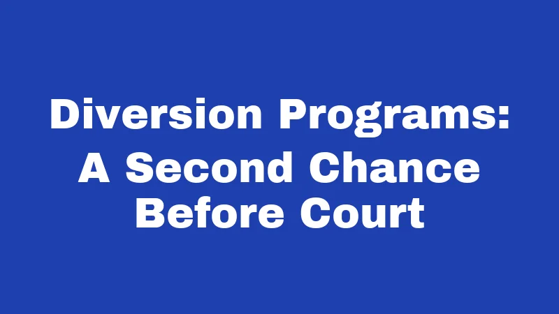 Diversion Programs: A Second Chance Before Court