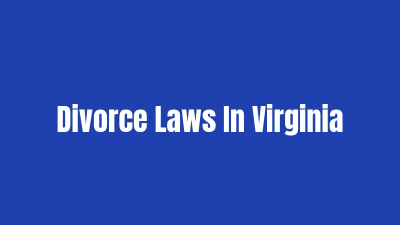 Divorce Laws In Virginia