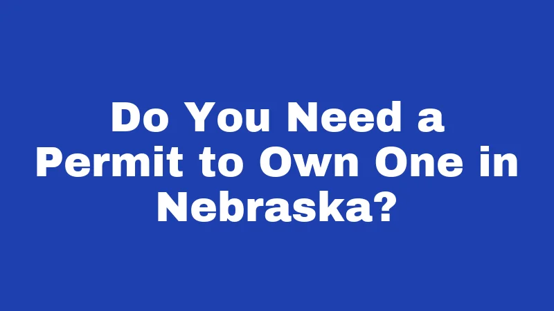 Suppressor Laws in Nebraska (2026): The Quiet Truth About Owning One 3 Do You Need a Permit to Own One in Nebraska?