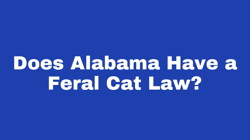 Feral Cat Laws in Alabama (2026): Rules Every Resident Should Know 1 Does Alabama Have a Feral Cat Law?