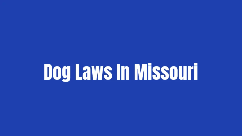 Dog Laws In Missouri